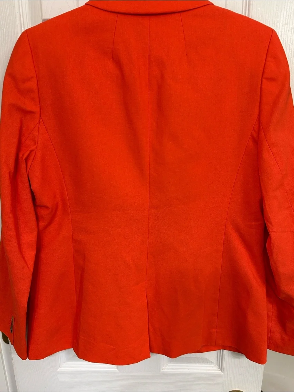 J. Crew Bright Orange Single-Button Linen Blazer - Picture 2 of 8